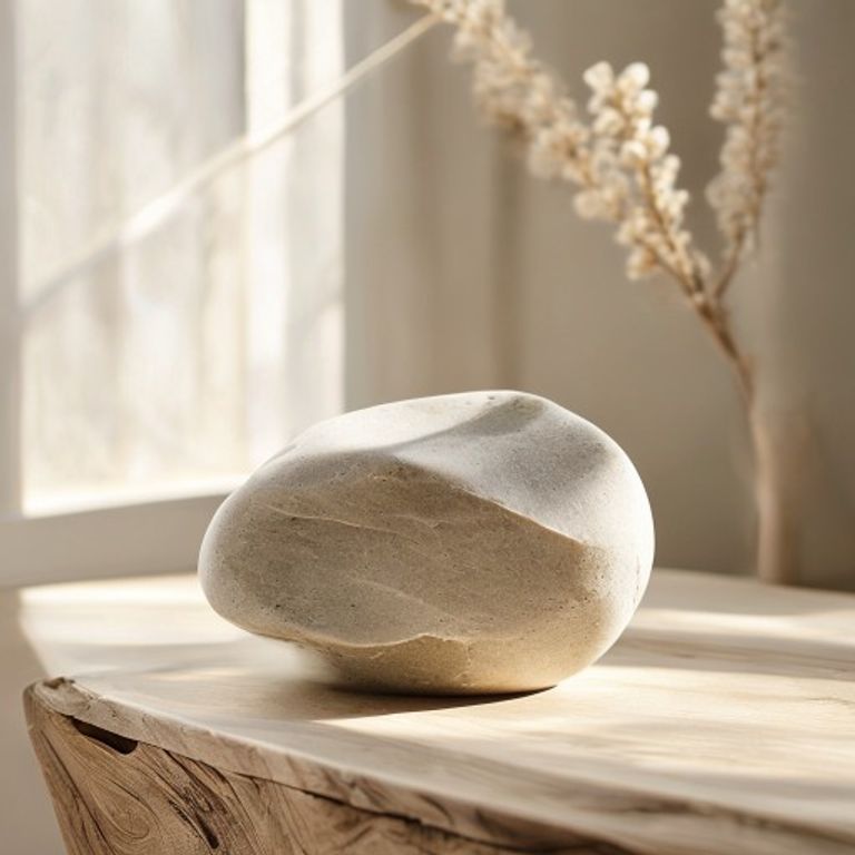 Pedra Sabão Decorativa Sabi — Mineral puro | Aura Decore