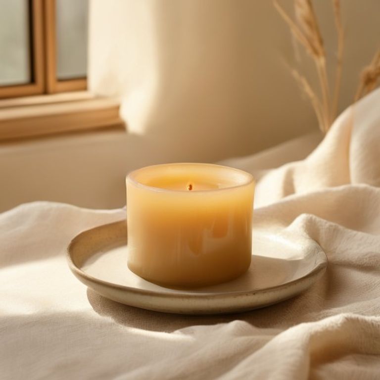 Vela Âmbar Natural - Aura Decore